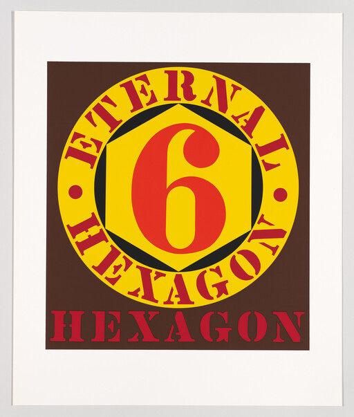 A bold graphic shows a red number 6 inside a yellow circle with the words "Eternal Hexagon".