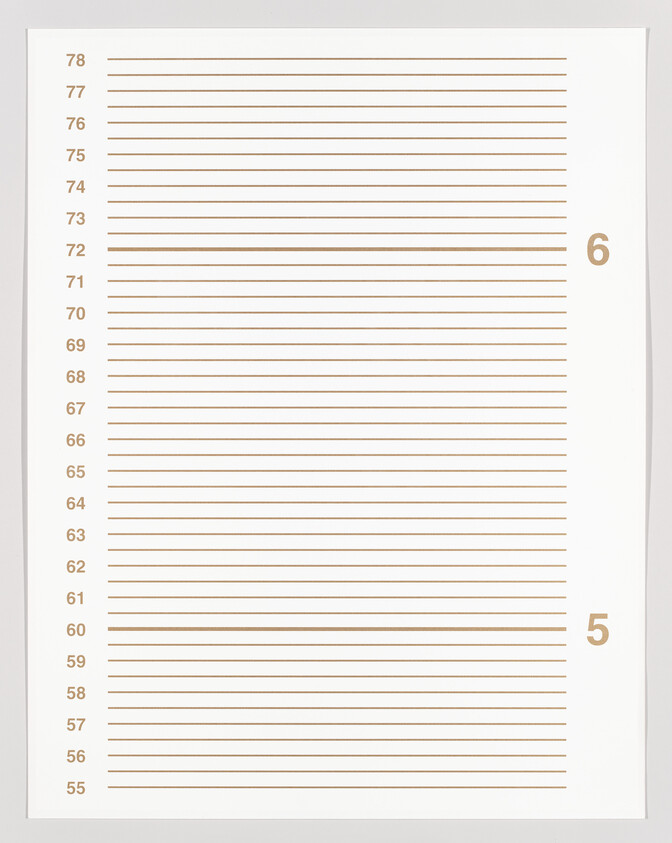 A series of horizontal lines numbered 55 to 78 on the left, with numbers 5 and 6 on the right, resembling a lined paper sheet.