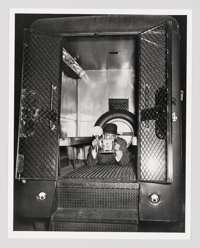Weegee | Untitled (Self portrait inside paddy wagon) | Whitney Museum ...