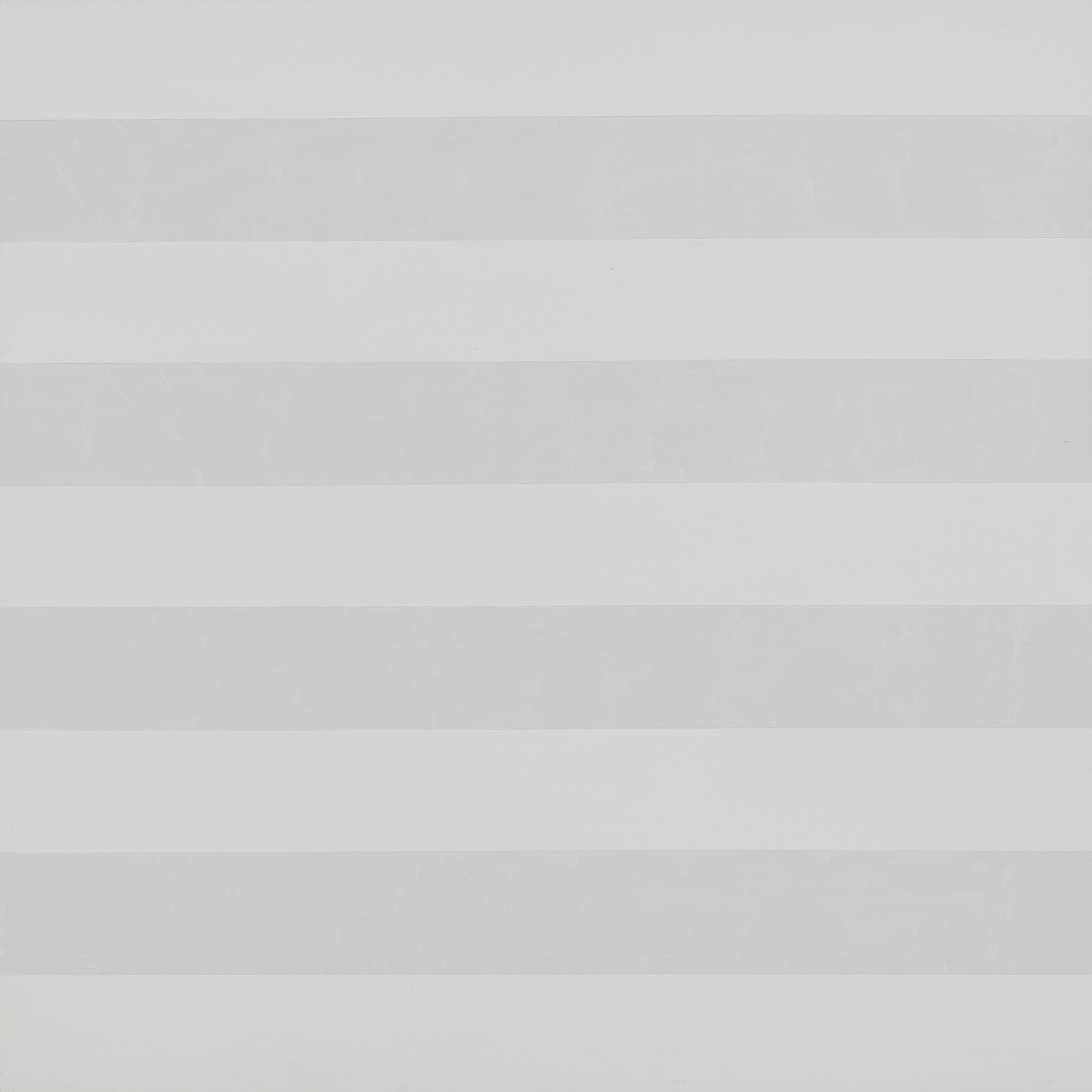 Wide horizontal light gray and white stripes repeating evenly across the surface.