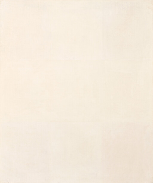 Large off-white canvas with faint square divisions and subtle texture across the surface.