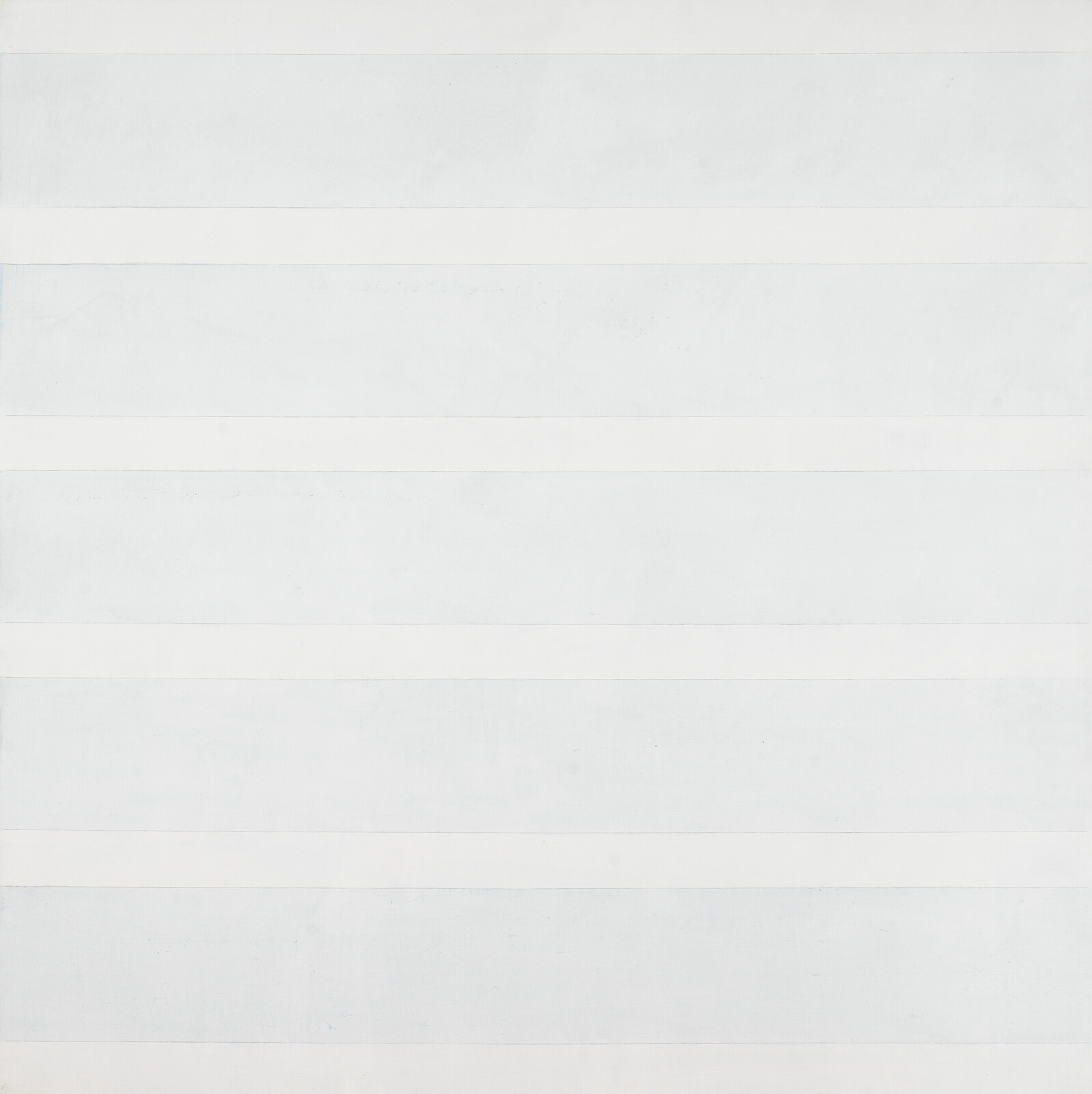 Softly traced thin blocks of alternating color blocks. Colors alternate between subtle hues of a light blue and white, with very thin and grey lines seperating the colors