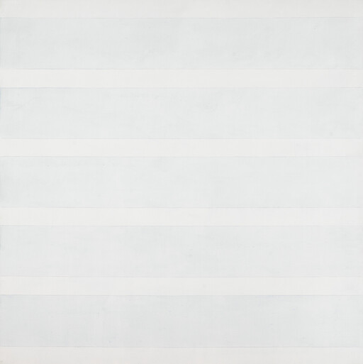 Wide pale gray and white horizontal bands create a subtle striped pattern across the canvas.