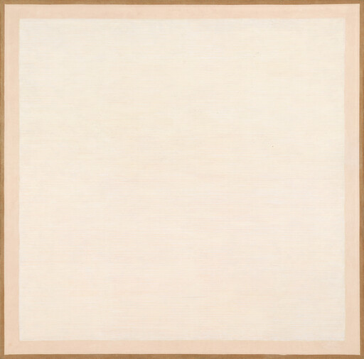Large light beige sheet with faint horizontal lines surrounded by a darker beige border.