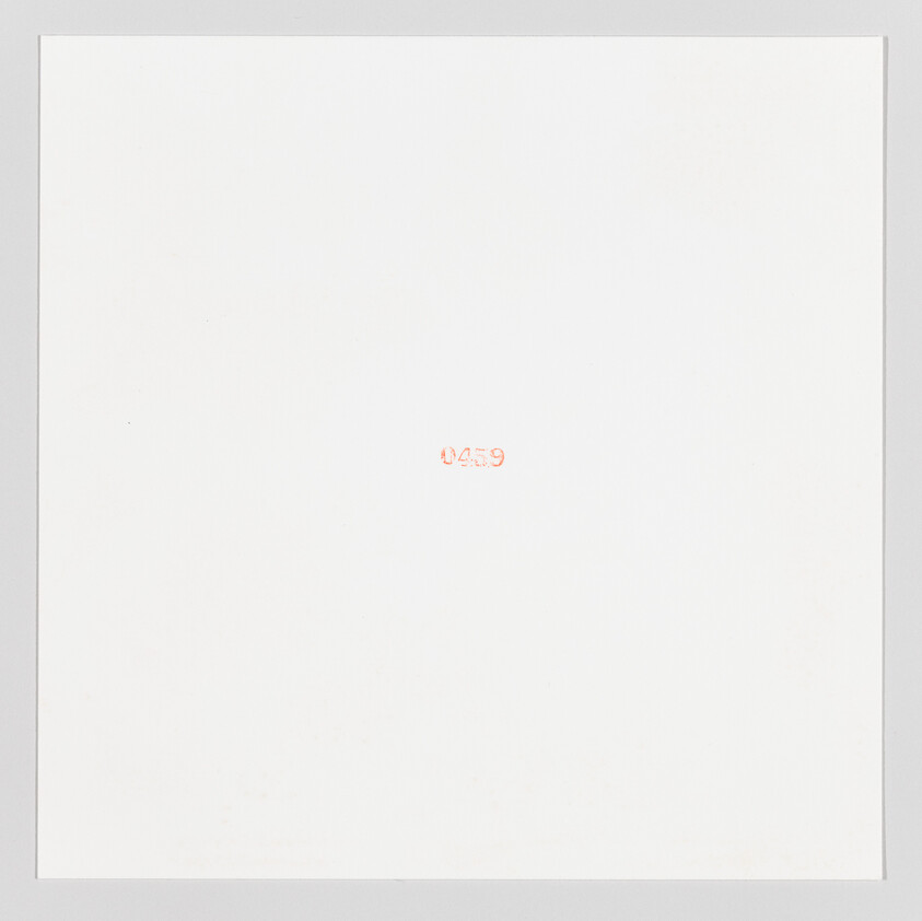 A nearly blank white canvas with a small red "04:59" timestamp in the lower center.
