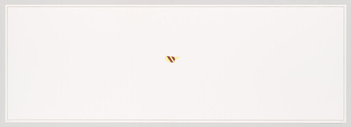 Small yellow and brown striped bee icon centered on a large blank white background.
