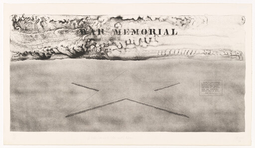 A faint five-point star outline centered below the partially visible words "War Memorial".