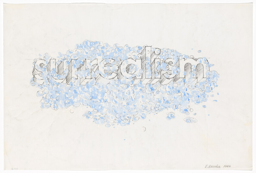 Hand-drawn word 'spectrum' shaded with hatched letters surrounded by scattered pale blue circles.