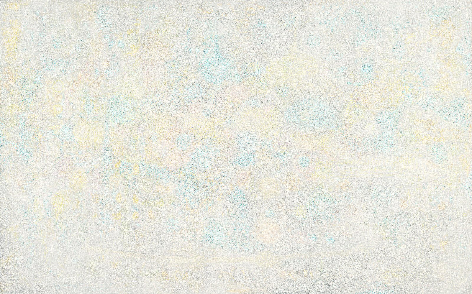 Pale abstract textured background with soft pastel dots and subtle circular patterns across the surface.