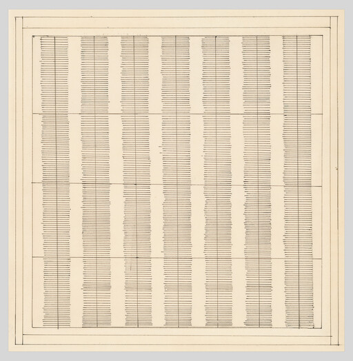 Large rectangular chart with evenly spaced vertical columns filled with short horizontal tick marks.