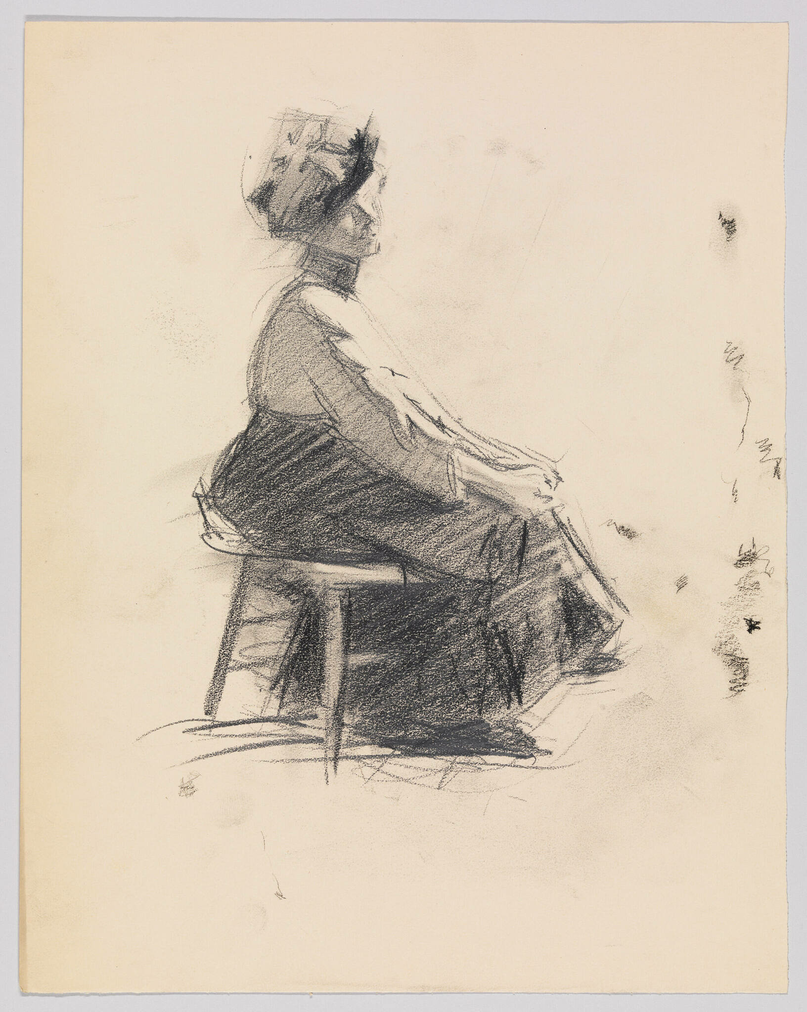 Edward Hopper | (Study of a Seated Woman in Hat, Profile View ...