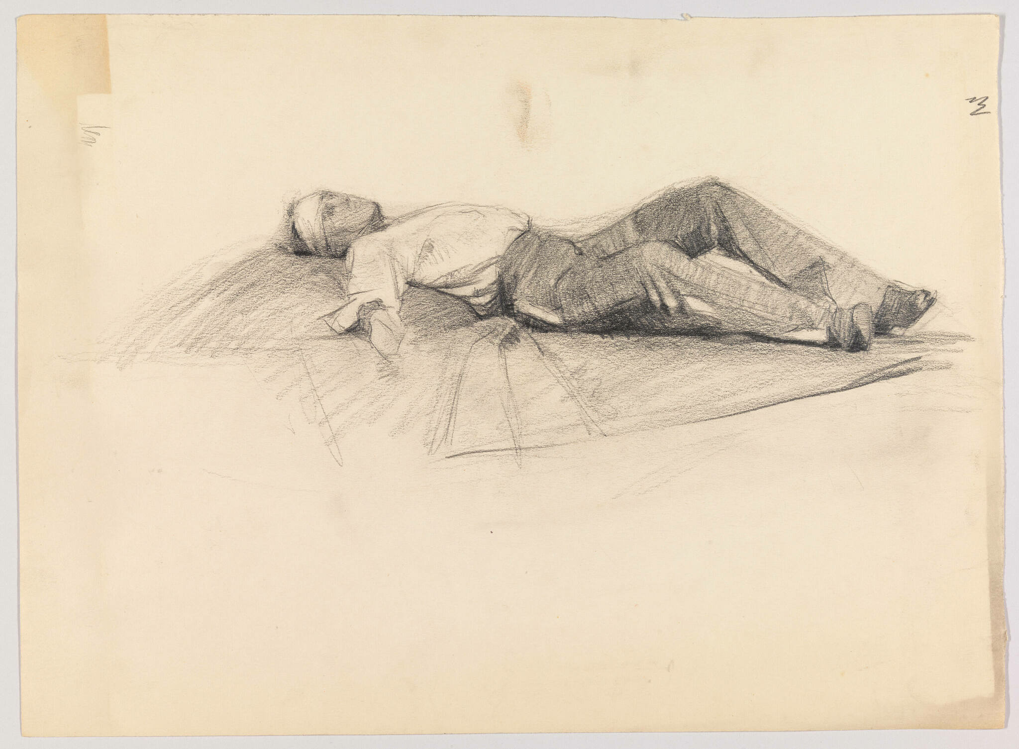 Edward Hopper, (Study of a Man Lying Down)