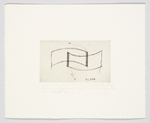 Three curved panels connected by two vertical rows of circular elements in a hand-drawn sketch.