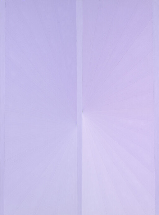 Two pale lavender wooden panels meeting at a central seam with subtle radial texture.