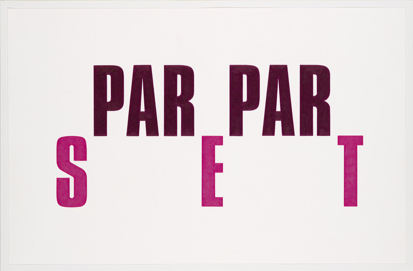 Large block letters spelling "PAR PAR" across the top and separated letters "S E T" below.