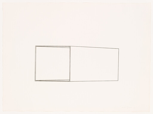 Two thin outlined rectangles sit side by side, the left one slightly overlapping the right.