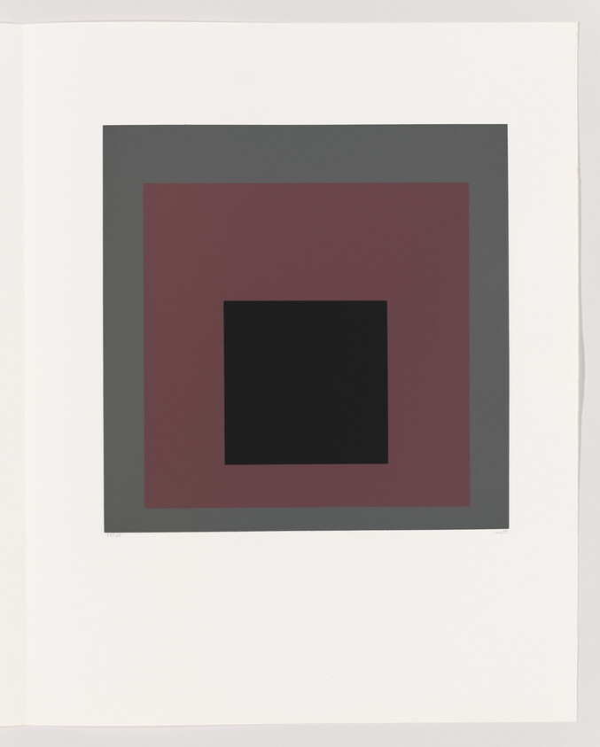 Concentric squares in black, dark maroon, and gray centered on a white background.