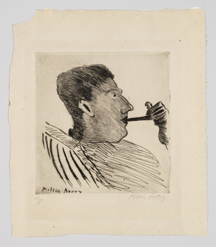 A stylized profile of a person holding a cigarette to their mouth, drawn with crosshatched lines.