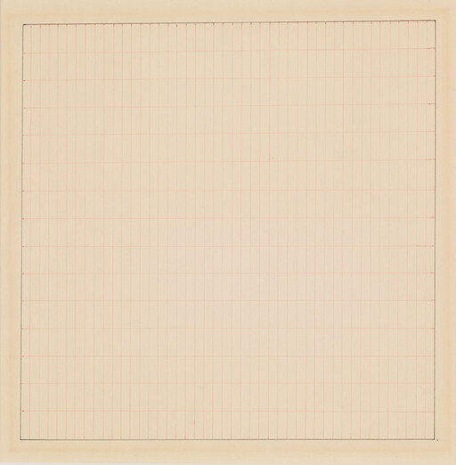 Blank beige graph paper with faint red grid lines and a thin black border.