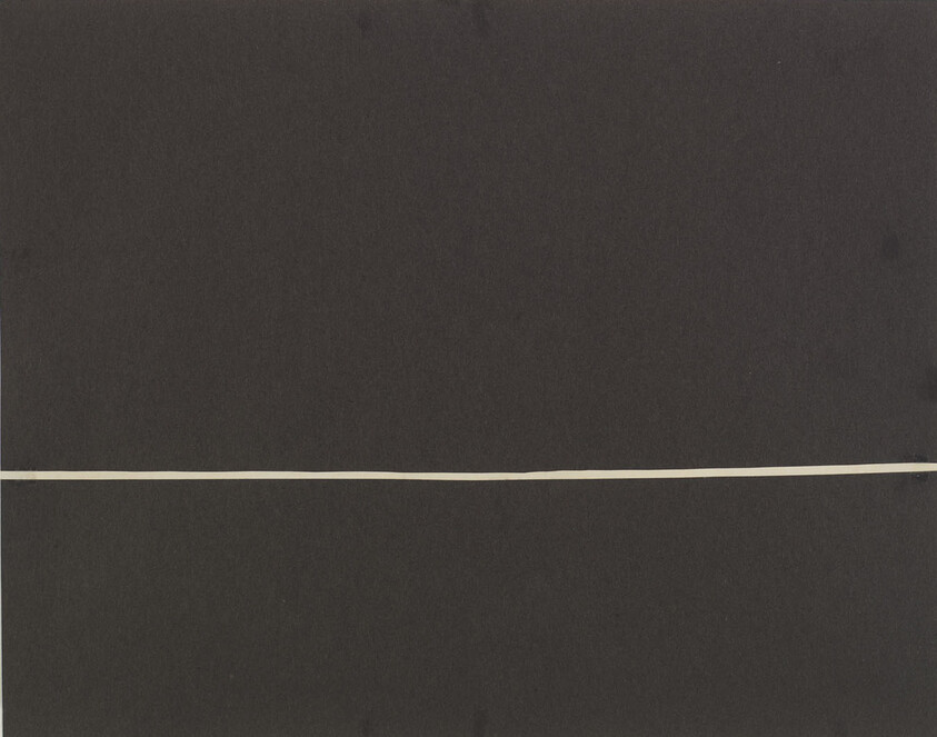 A dark gray background with a single thin white horizontal line running across the middle.