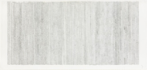 Rows of thin, stacked circular marks form vertical columns with subtle shading across the page.