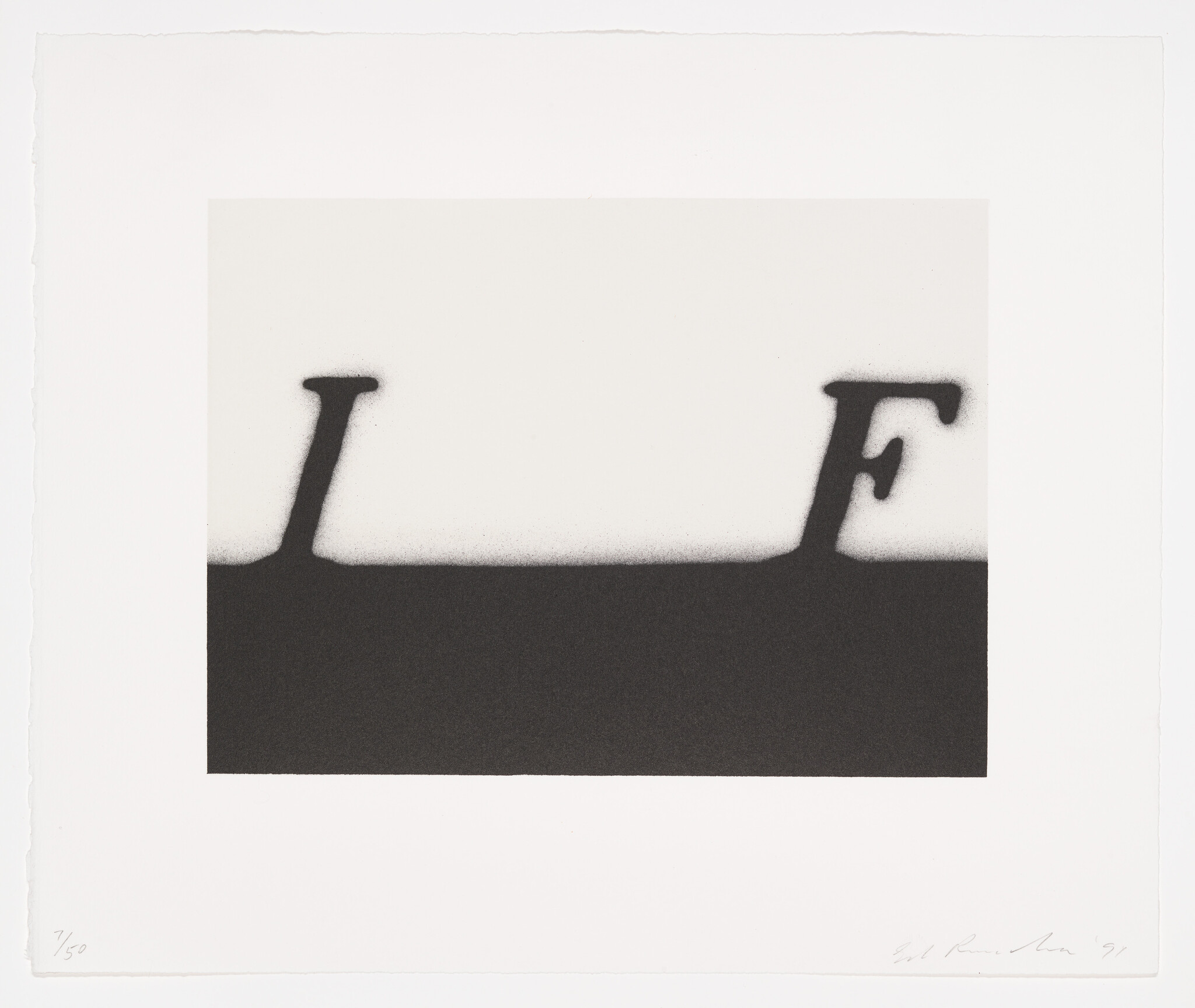 Large black letters I and F rise above a horizontal dark band on a white background.