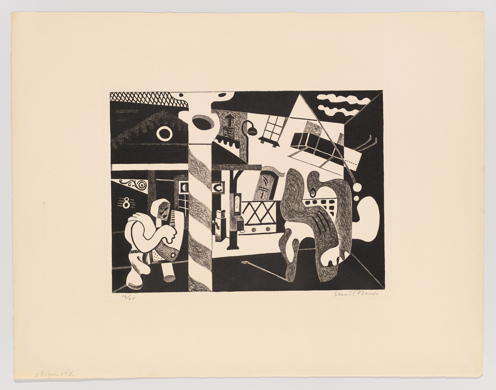 Stuart Davis | Two Figures and El | Whitney Museum of American Art