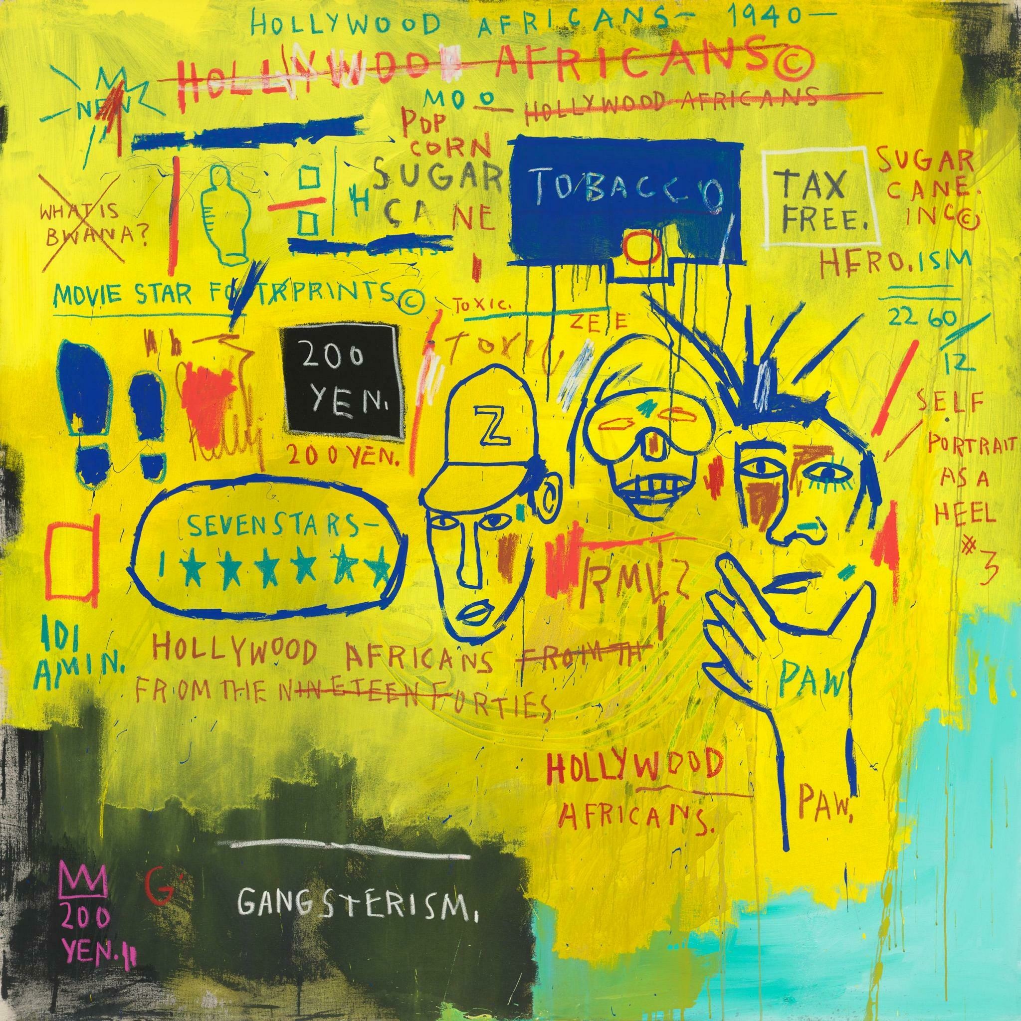 Jean-Michel Basquiat "hollywood africans" HD print on canvas huge wall picture