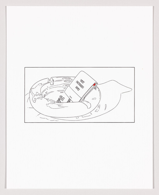 A smartphone reading "WHY FRIENDS NOW?" floats partially submerged inside a deflated life ring.