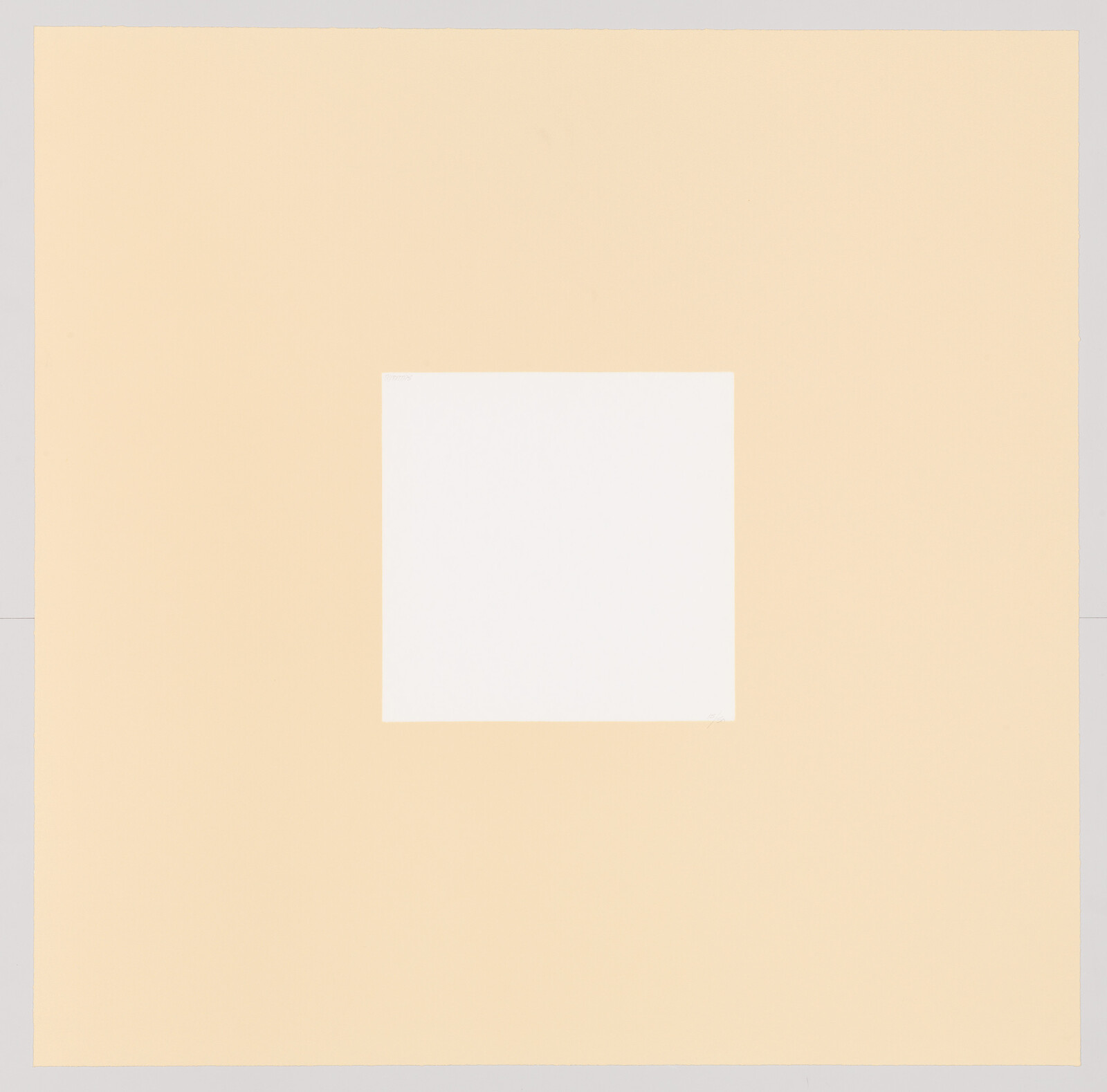 Large beige square with a centered smaller white square in the middle.