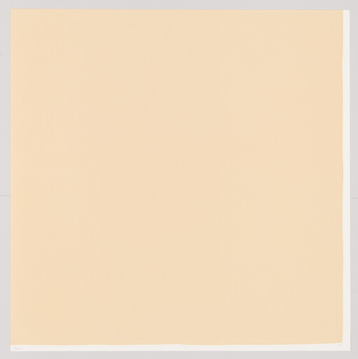 A large pale peach square sheet centered on a white background with narrow white margins.