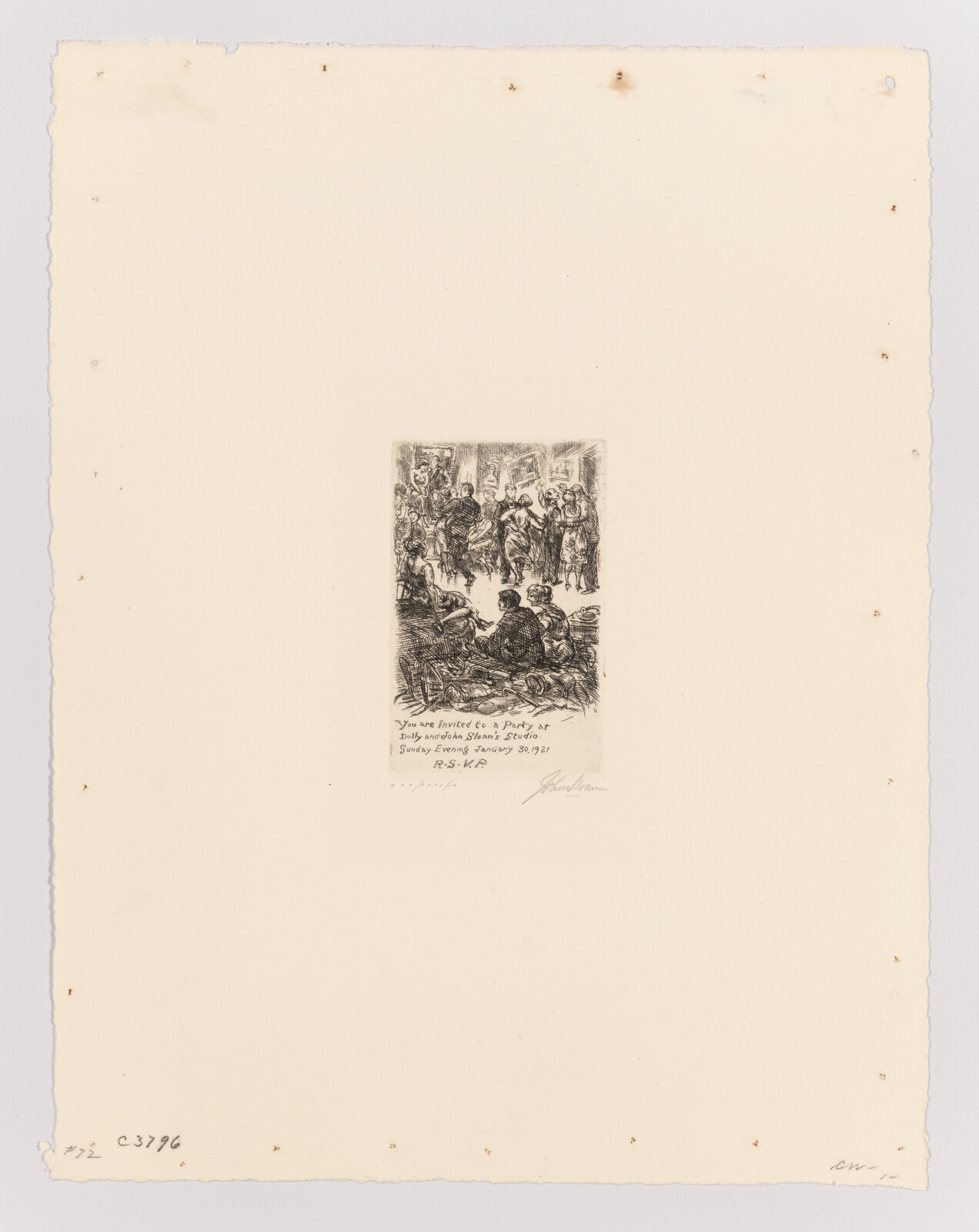 A crowded small party scene with people dancing while others sit and talk.