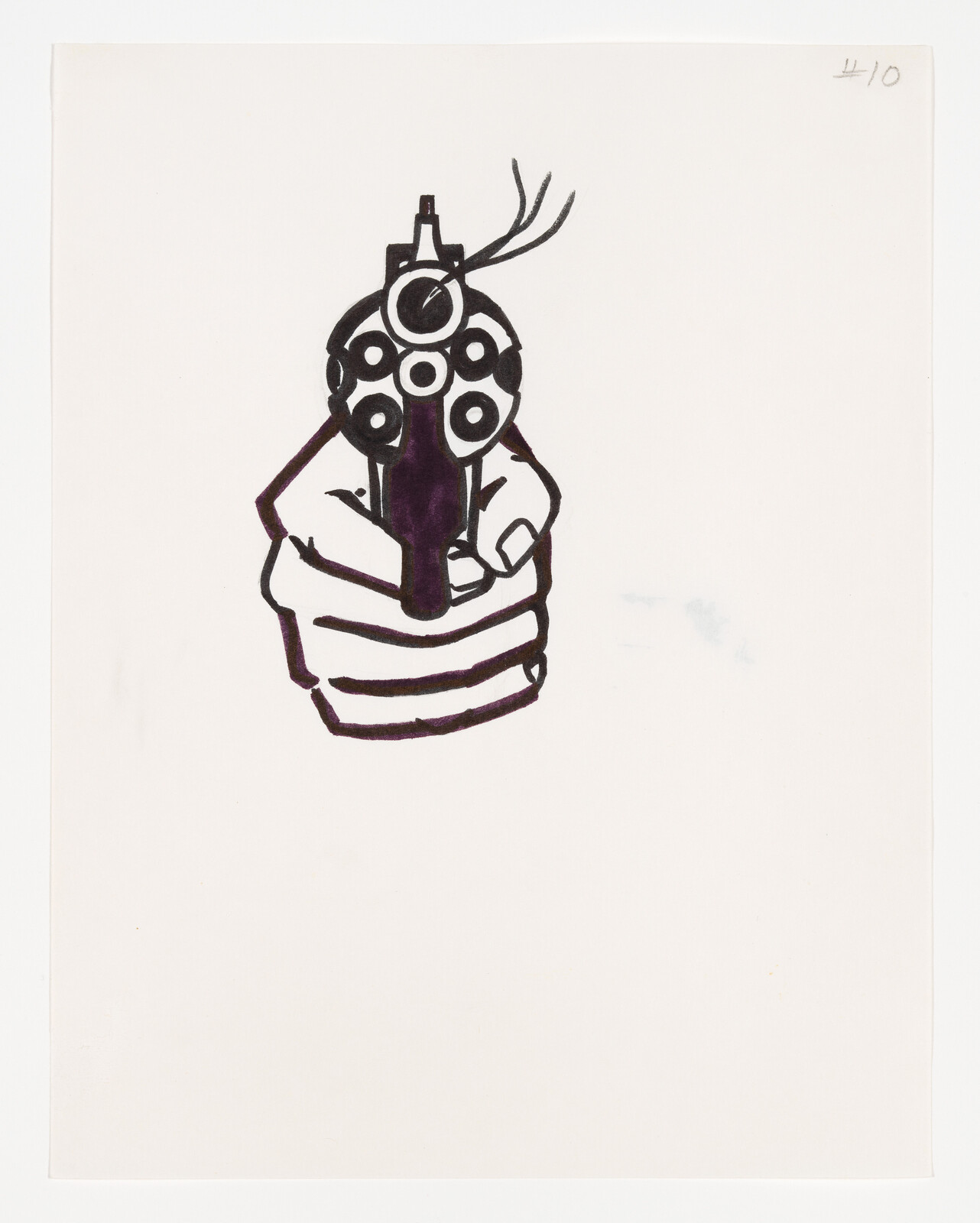 A hand holding a six-chamber revolver pointed directly toward the viewer.