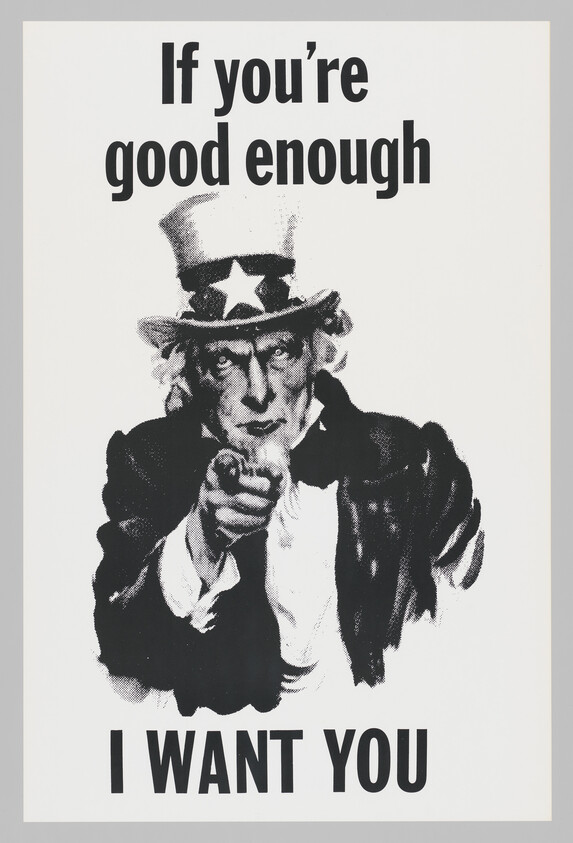 Uncle Sam points directly at the viewer with bold text saying, "If you're good enough I want you."