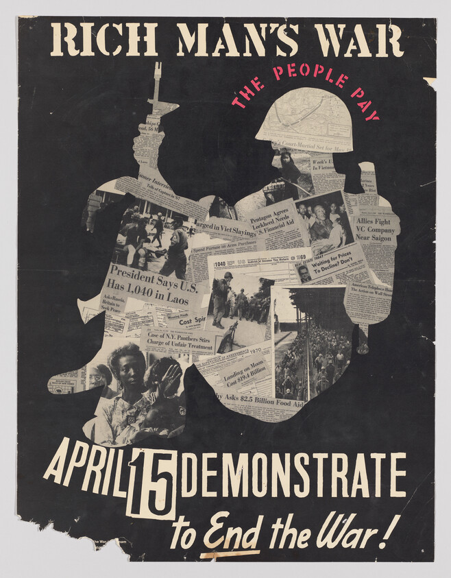 Antiwar poster urging an April 15 demonstration to end the war.