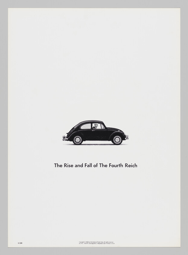 Black vintage car centered above the title the rise and fall of the fourth reich.