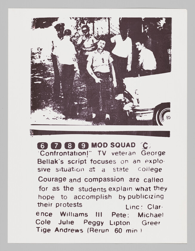 A group of young men standing near a car during a tense confrontation described in a Mod Squad article.