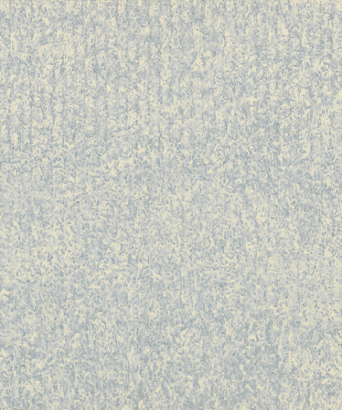 Light blue-gray textured fabric with vertical ribbing and mottled pattern.