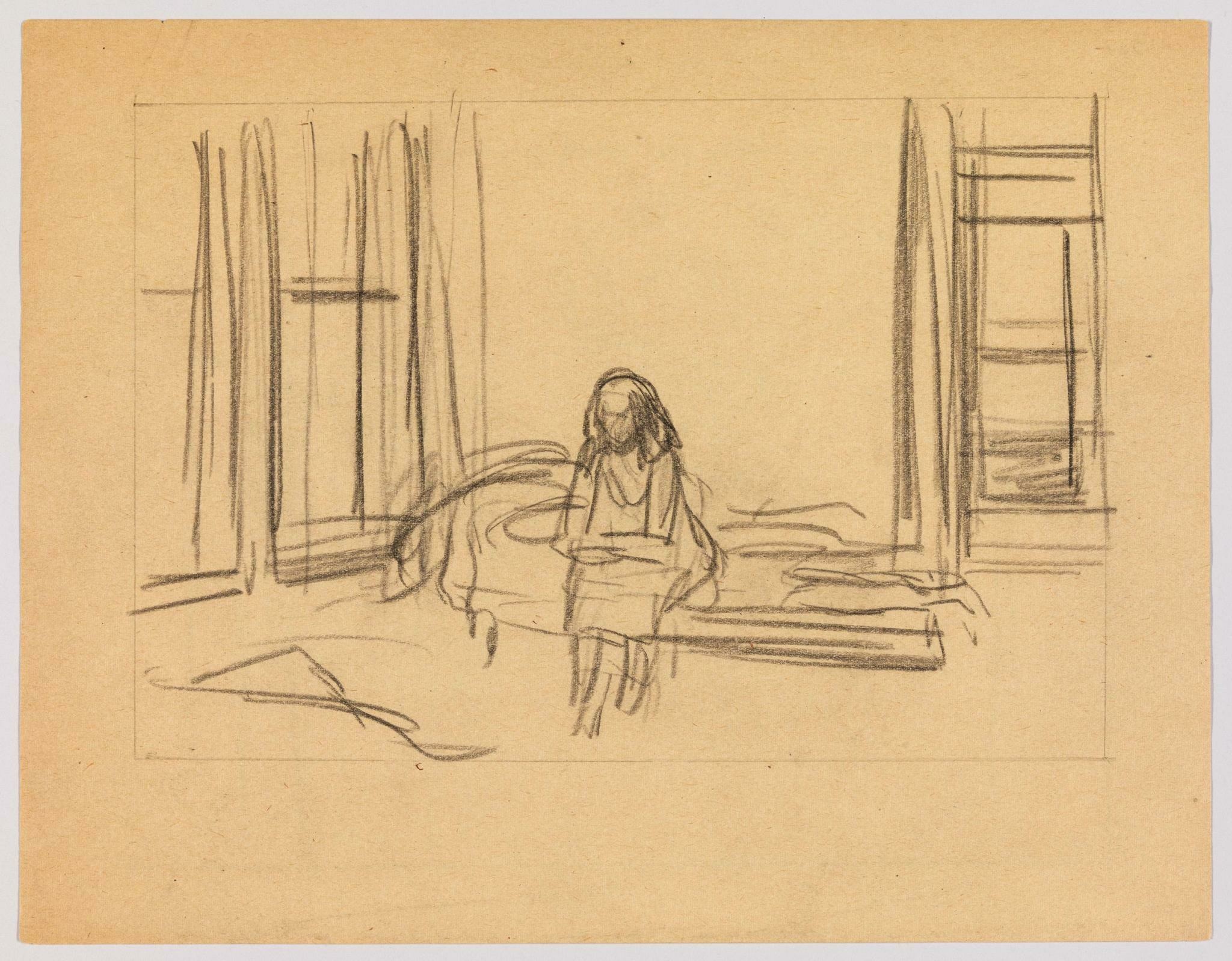 Edward Hopper Study For Summer In The City Whitney Museum Of American Art