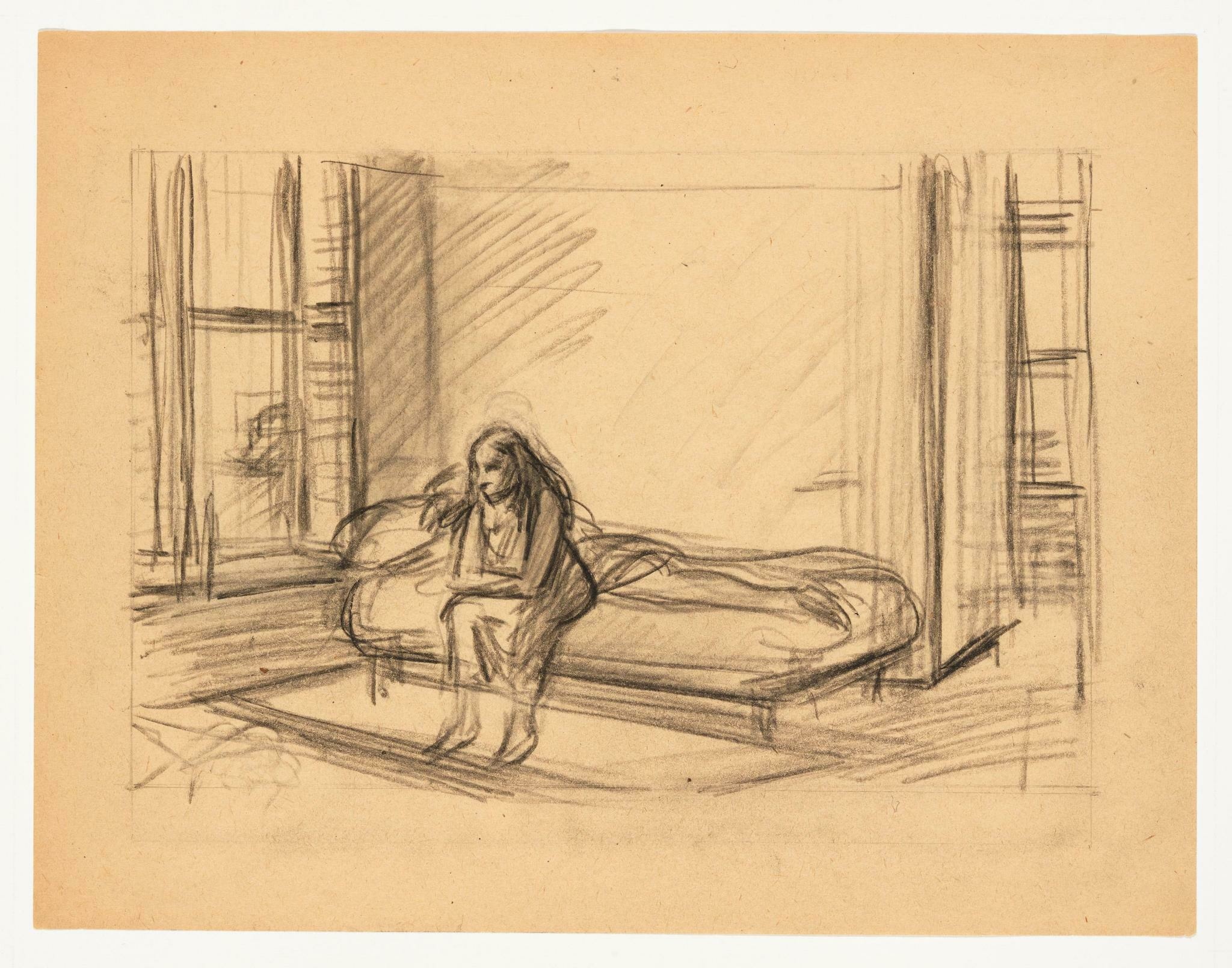 Edward Hopper Study For Summer In The City Whitney Museum Of American Art