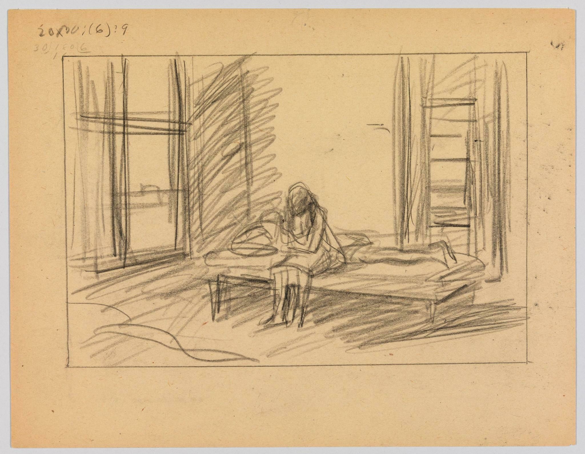 Edward Hopper Study For Summer In The City Whitney Museum Of American Art