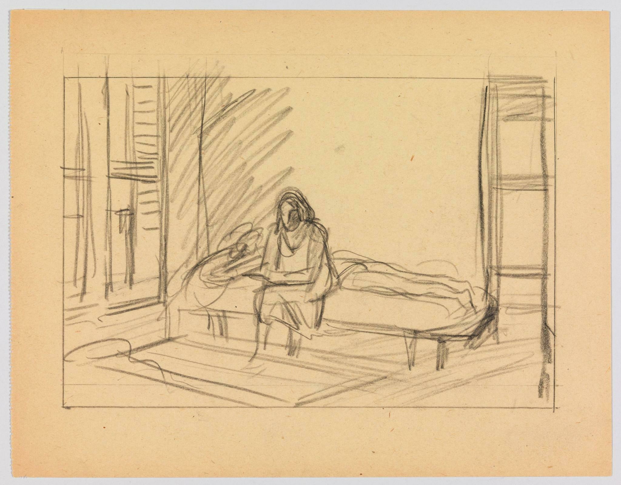 Edward Hopper Study For Summer In The City Whitney Museum Of American Art