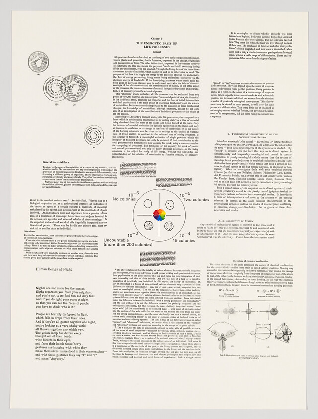 Page from a scientific book showing text, diagrams, and a colony count chart.