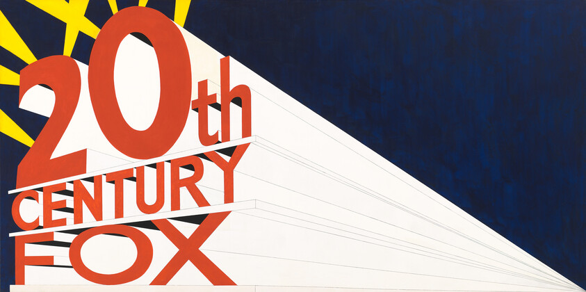 Large red text reads "20th Century Fox" with yellow beams against a dark blue background.