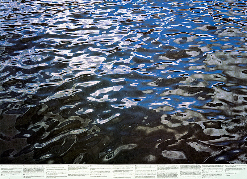 An artwork of the surface of a body of water.