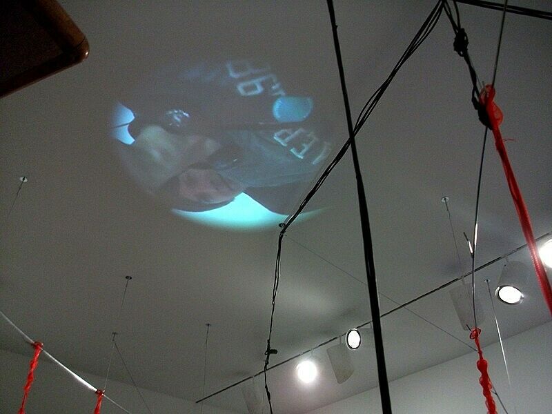 projected image on the ceiling