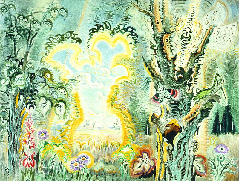Painting entitled Gateway to September by Charles Burchfield