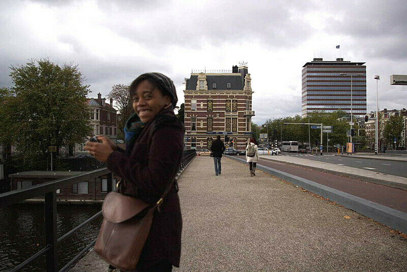 A visitor explores Amsterdam