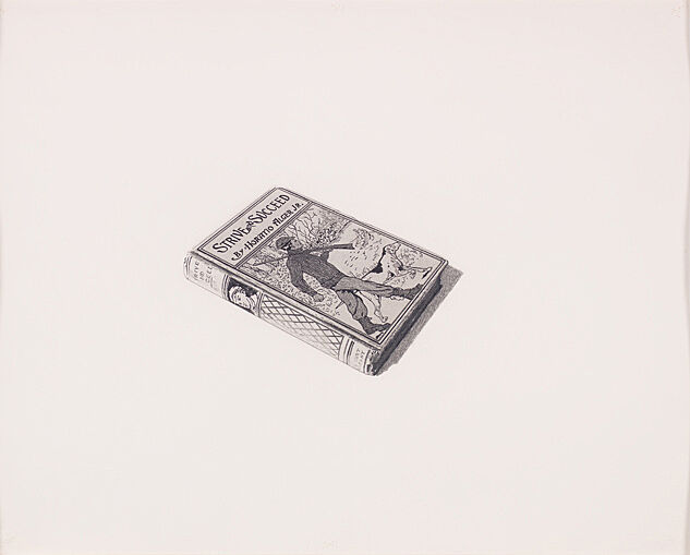 A drawing of a book titled "Strive to Succeed."