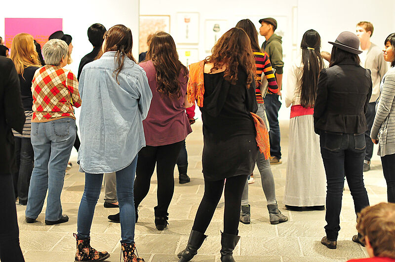 Teens listen to artist's lecture